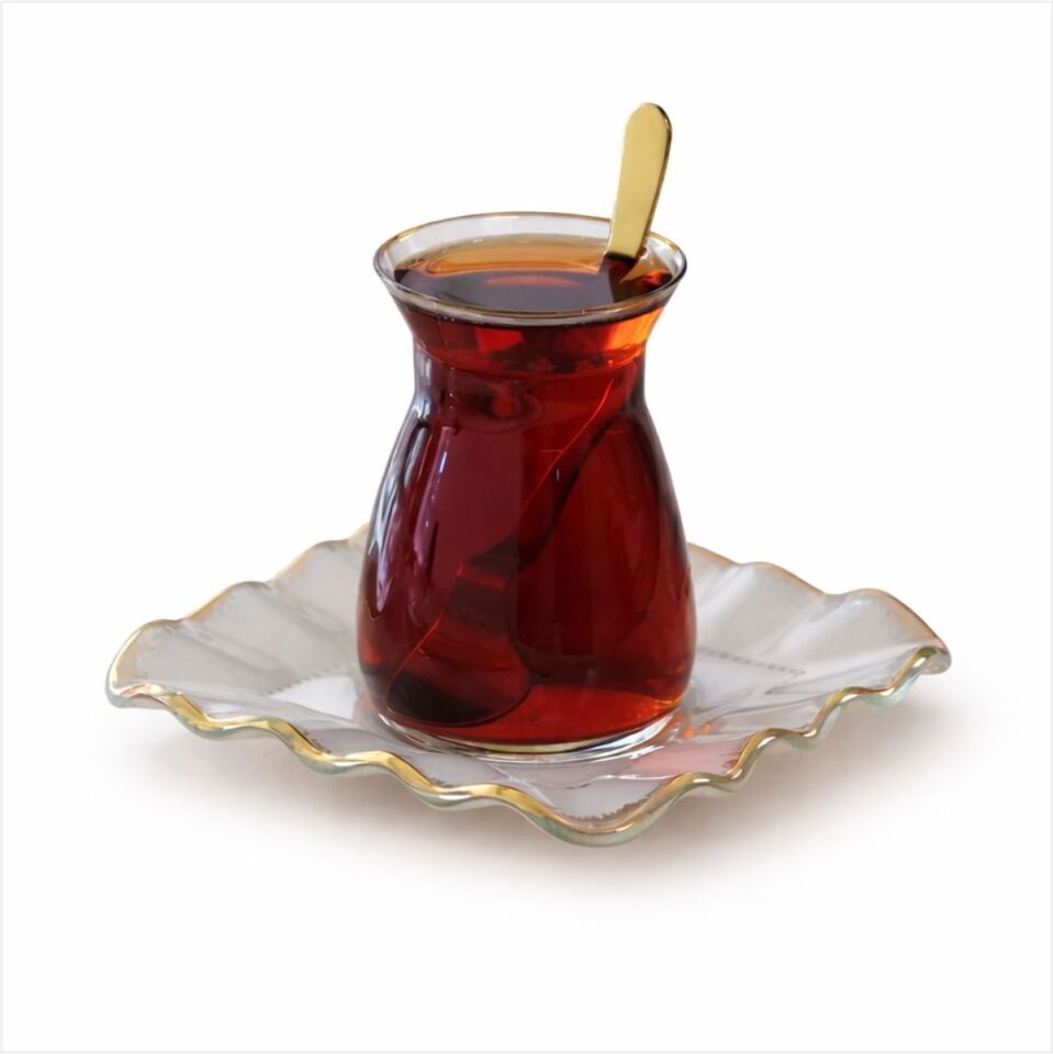 GLORE KARE LATTE ŞEFFAF PLATİN 34 PARÇA TEA TİME