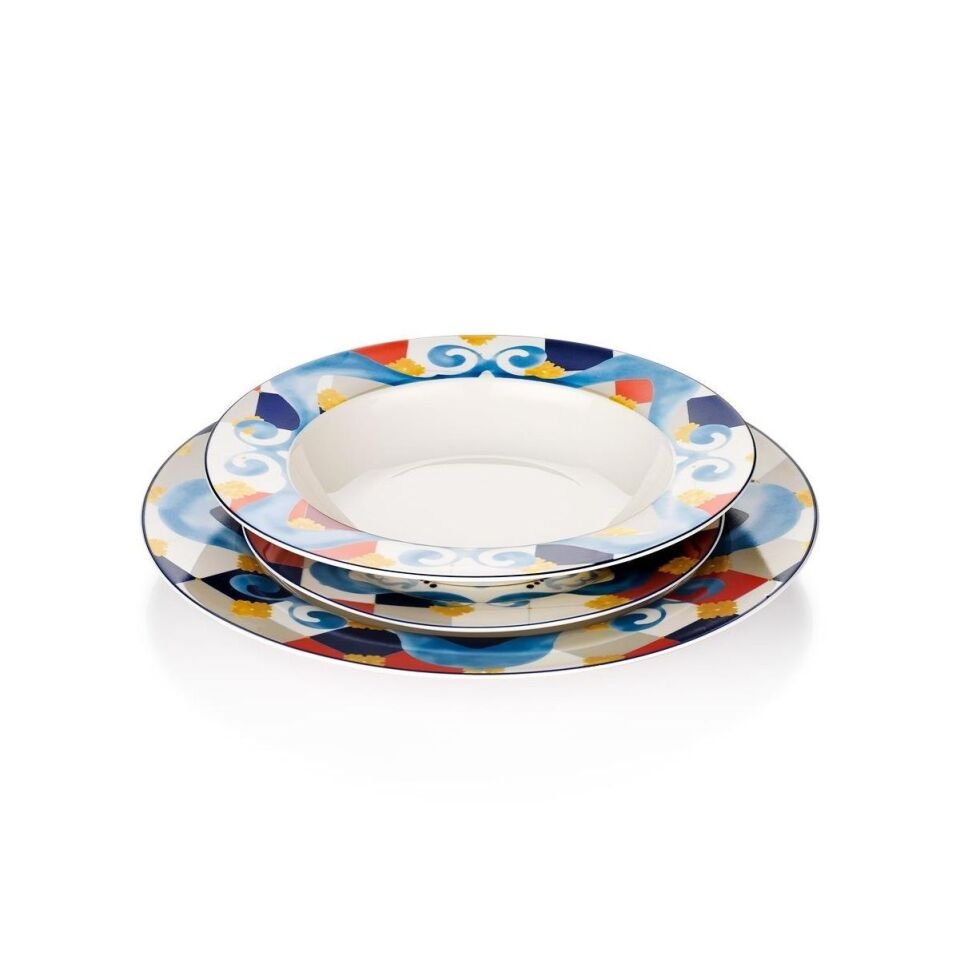 Schafer Fiesta Yemek Takımı 24 Parça-Mavi