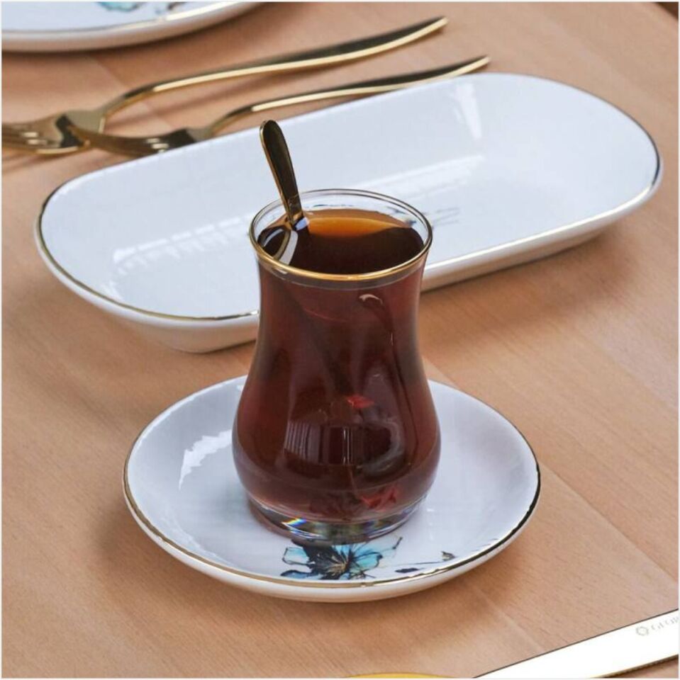 Glore Asya Blue Flower Kahvaltı Takımı 41 Parça