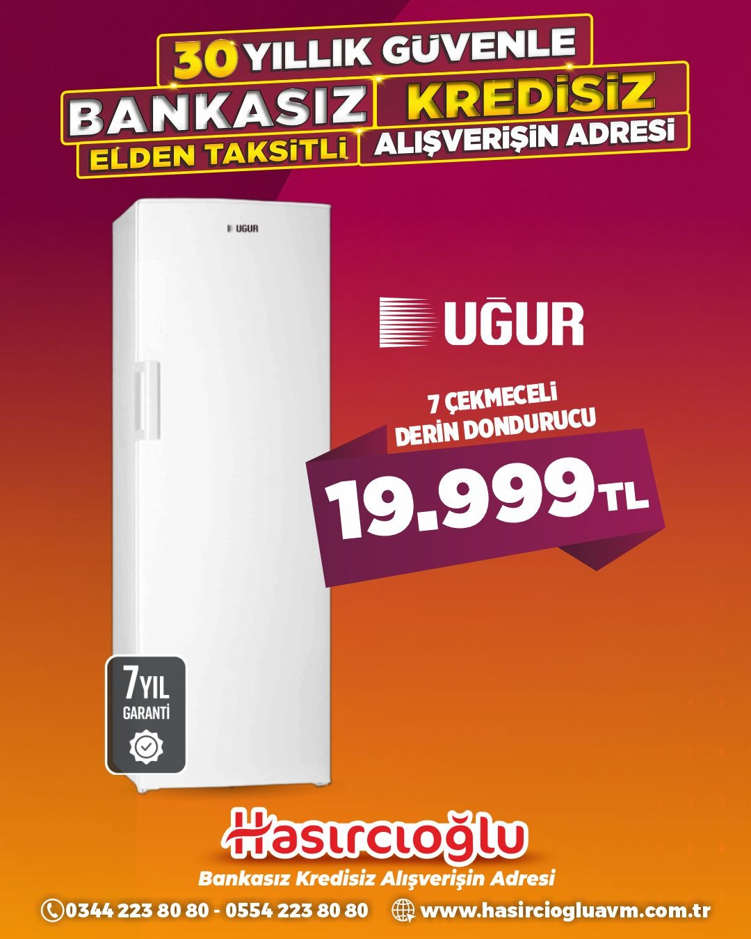 7 ÇEKMECELİ DERİN DONDURUCU