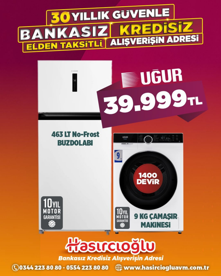 463 LT No-Frost BUZDOLABI - 9 KG ÇAMAŞIR MAKİNESİ