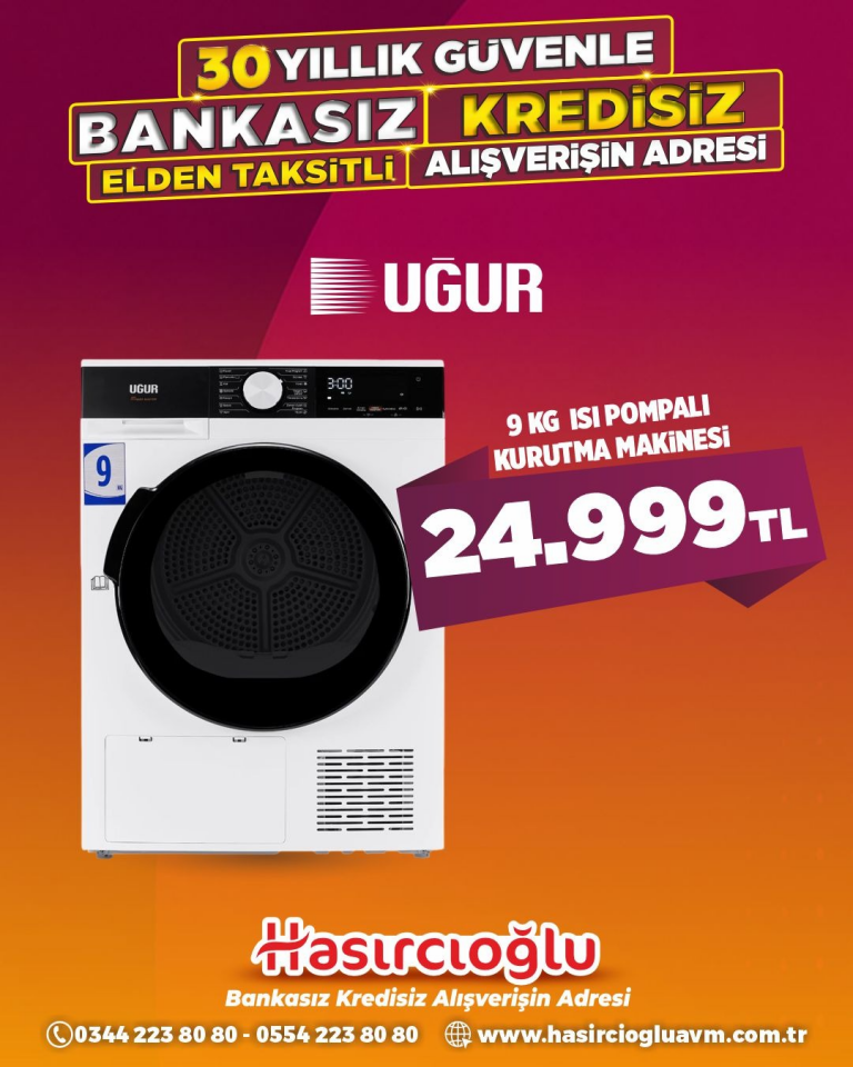9 KG ISI POMPALI KURUTMA MAKİNESİ