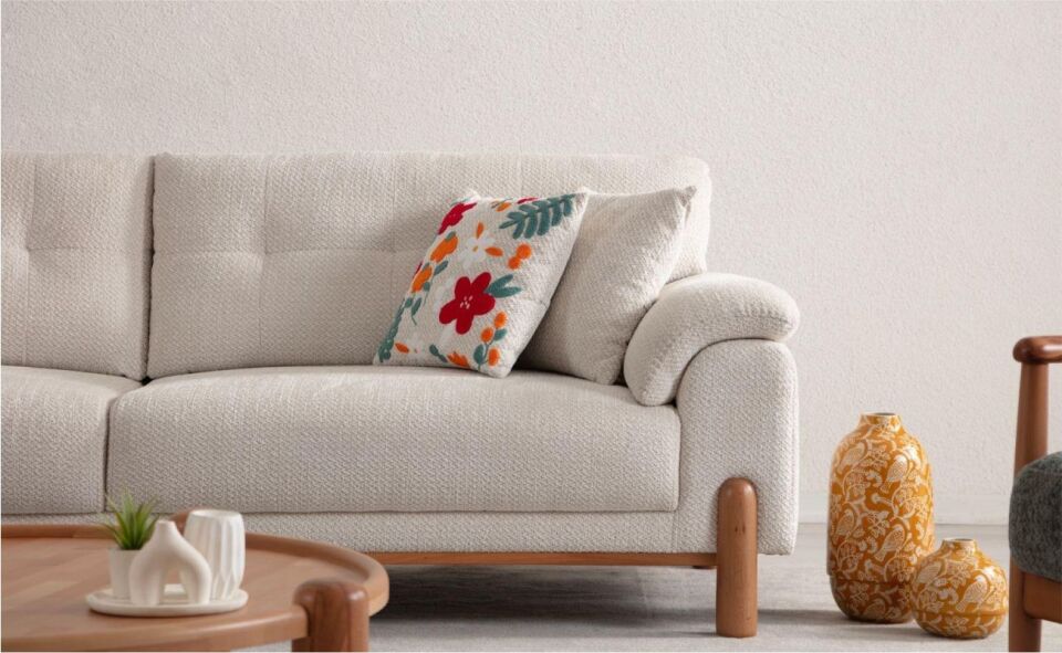 Desede Pera Koltuk Takımı 3+3 Alvito 6302/ İnci Berjer  1+1 Alvito6710