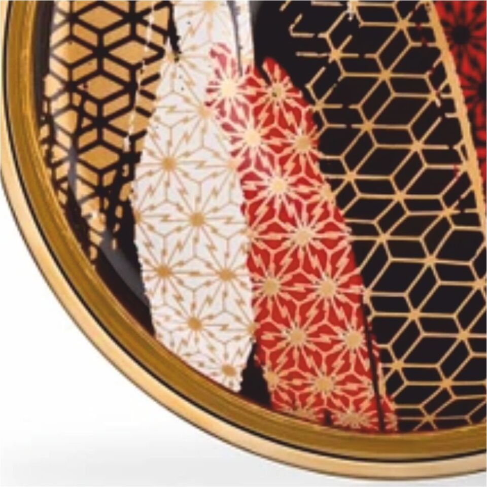 Glore Mix Desen Parlak Çay Seti 6 Lı