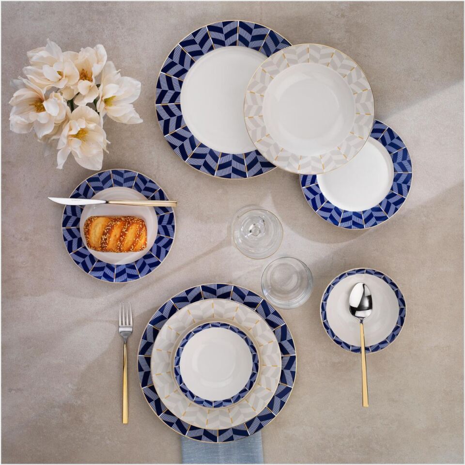 Schafer Fiesta Yemek Takımı 24 Parça-Lacivert