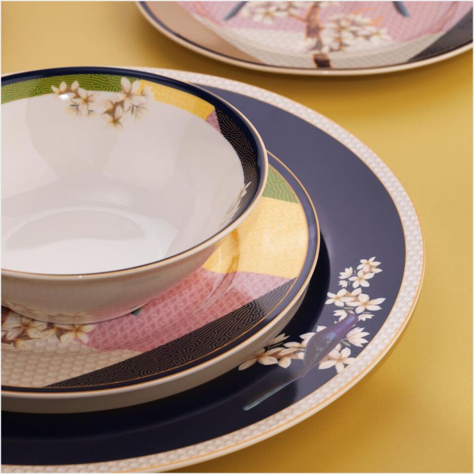 Schafer Fiesta Yemek Takımı 24 Parça-Kuşlu