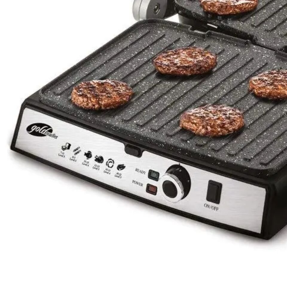 Goldmaster GM-7450G Tostmix 2000 W Granit Tost Makinesi Gold