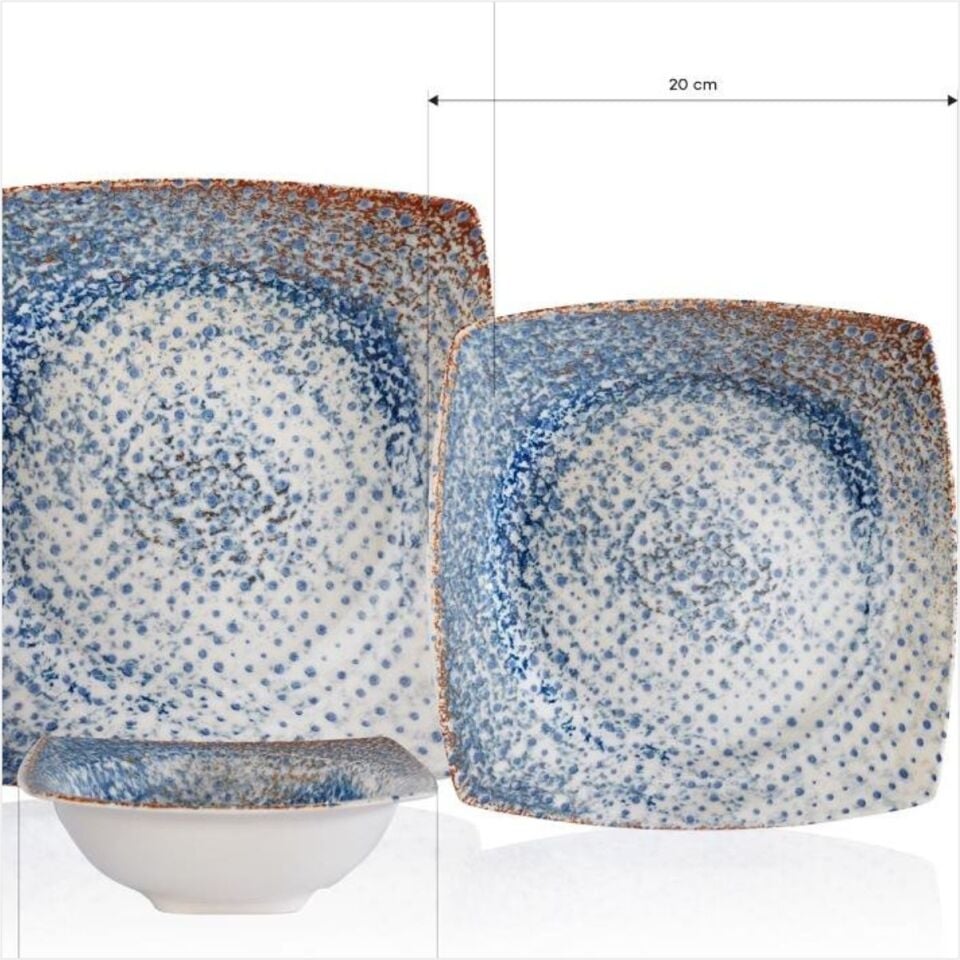 Schafer Earth Yemek Takımı 24 Parça-Mavi