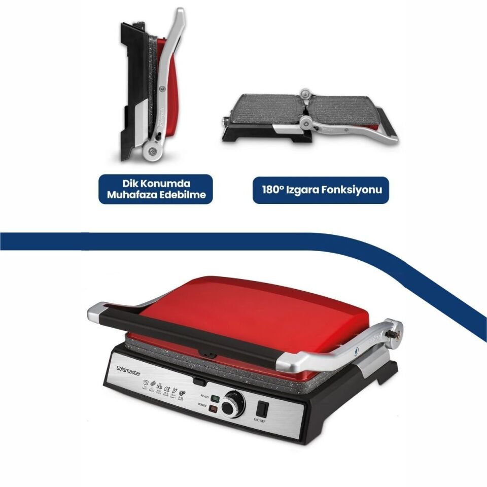 Goldmaster Gm-7450K Tostmix Tost Makinesi-Kırmızı