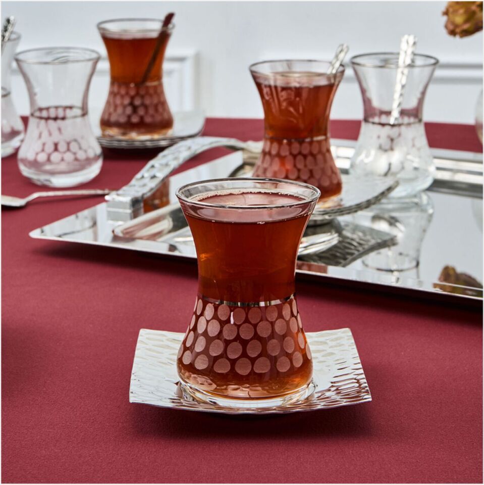 KARACA CELLA PLATİN 12 KİŞİLİK 40 PARÇA ÇAY SETİ
