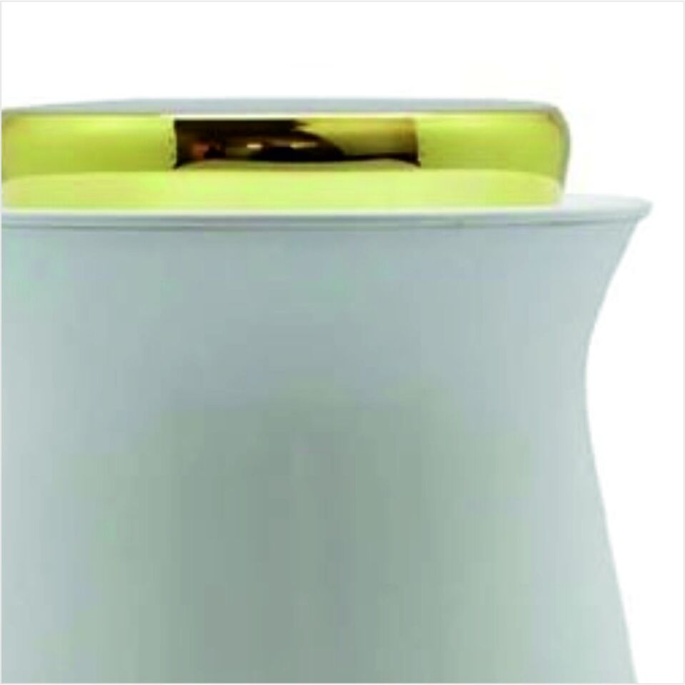 Sembol Kıtchen Art-90 Silindir 16 Cm Kavanoz Whıte-Gold