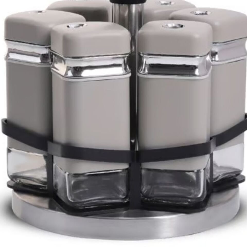 Şener P/Cam-401100 Paçi-Fiona 6Lı Dnr Std Gri Gümüş Baharatlık