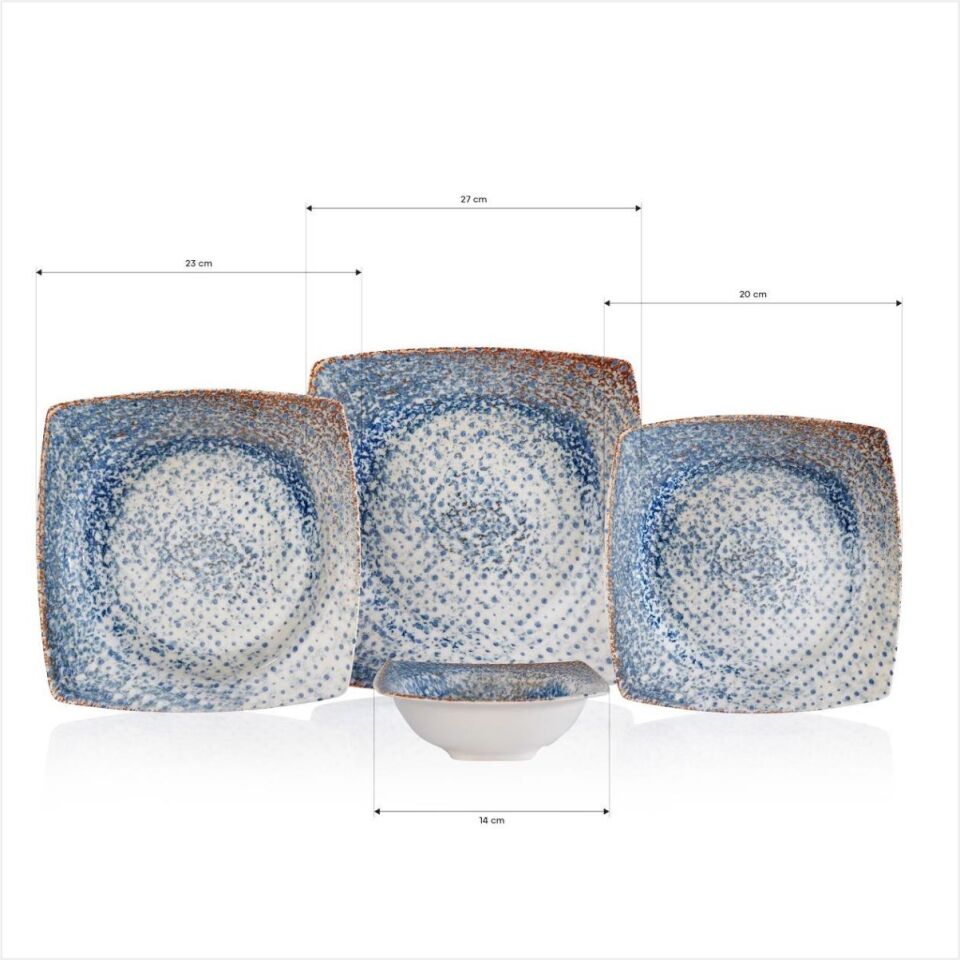 Schafer Earth Yemek Takımı 24 Parça-Mavi