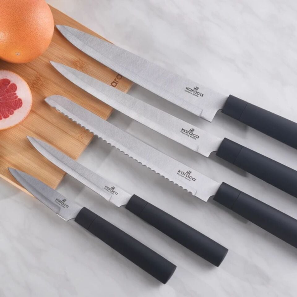 Karaca Viego 6 Parça Bıçak Seti Black
