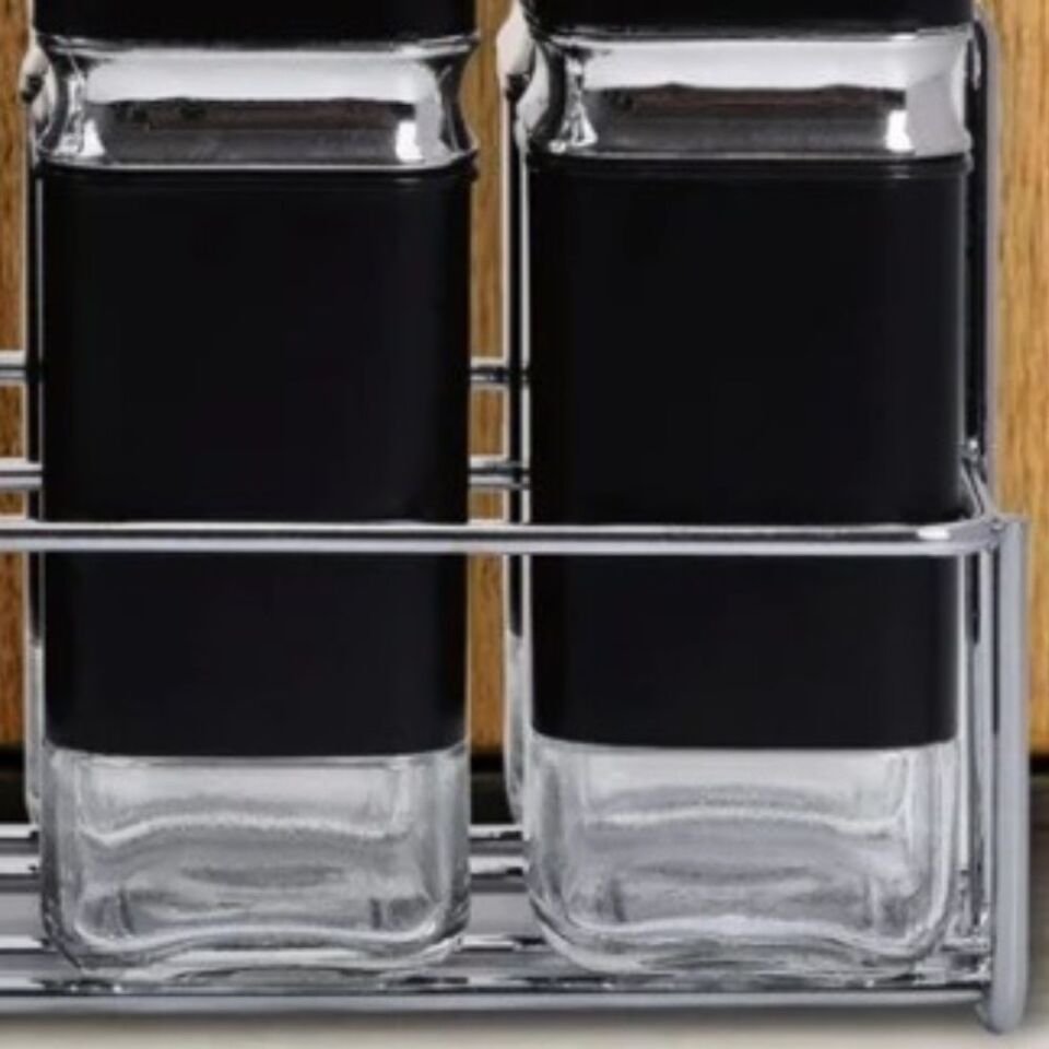 Şener P/Cam-401098 Paçi-Fiona 6Lı Dnr Std Siyah Gümüş Baharatlık