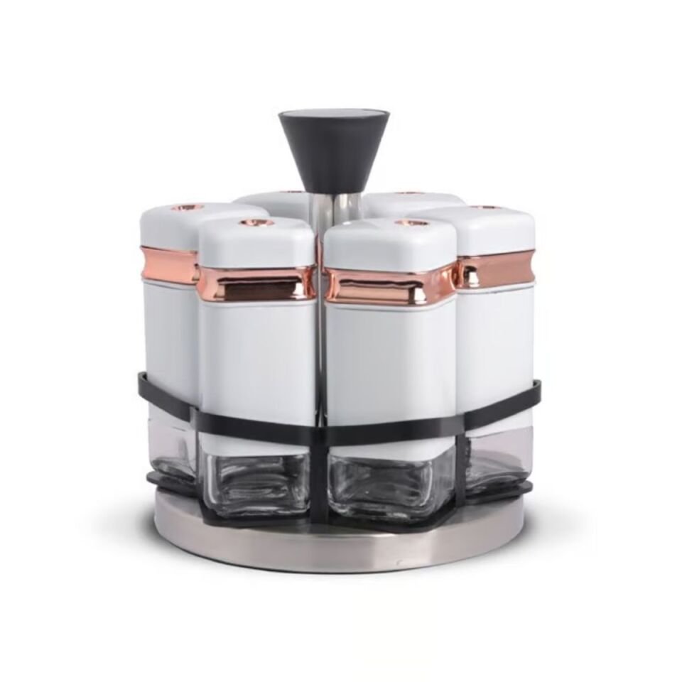 Şener P/Cam-401033 Paçi-Fiona 6Lı Dnr Std Beyaz Bakır Baharatlık