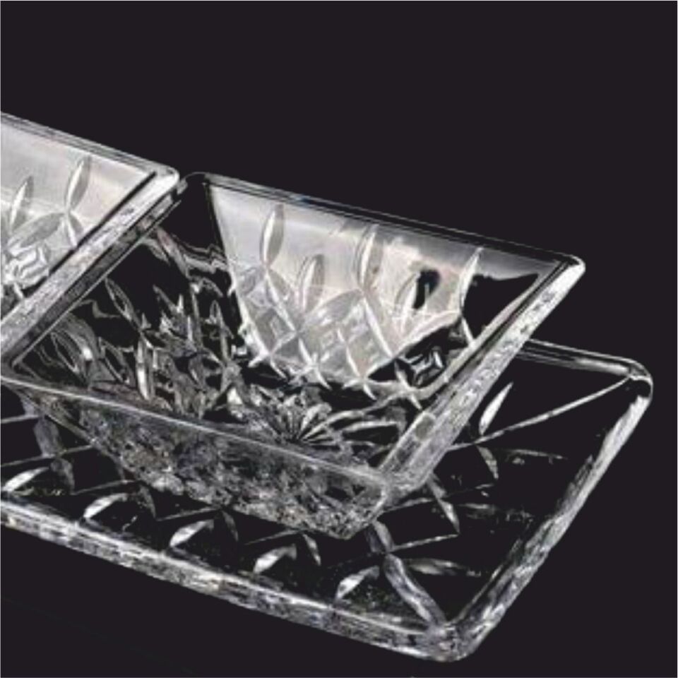 REKABET ESR 006 CHESTER 2'Lİ TABAKLI CAM KASE