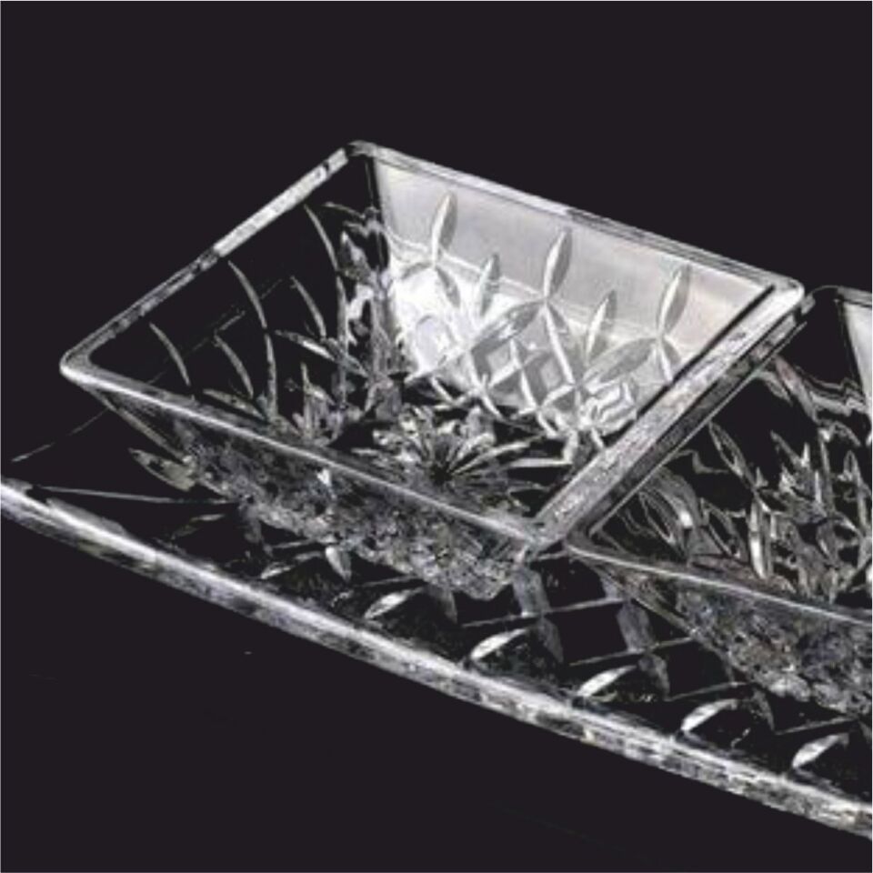 REKABET ESR 006 CHESTER 2'Lİ TABAKLI CAM KASE