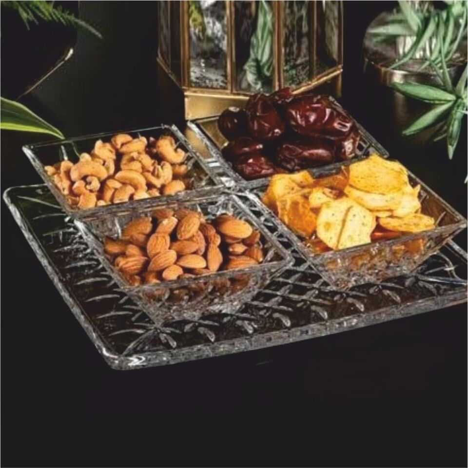 REKABET ESR 008 CHESTER 4'LÜ TABAKLI CAM KASE