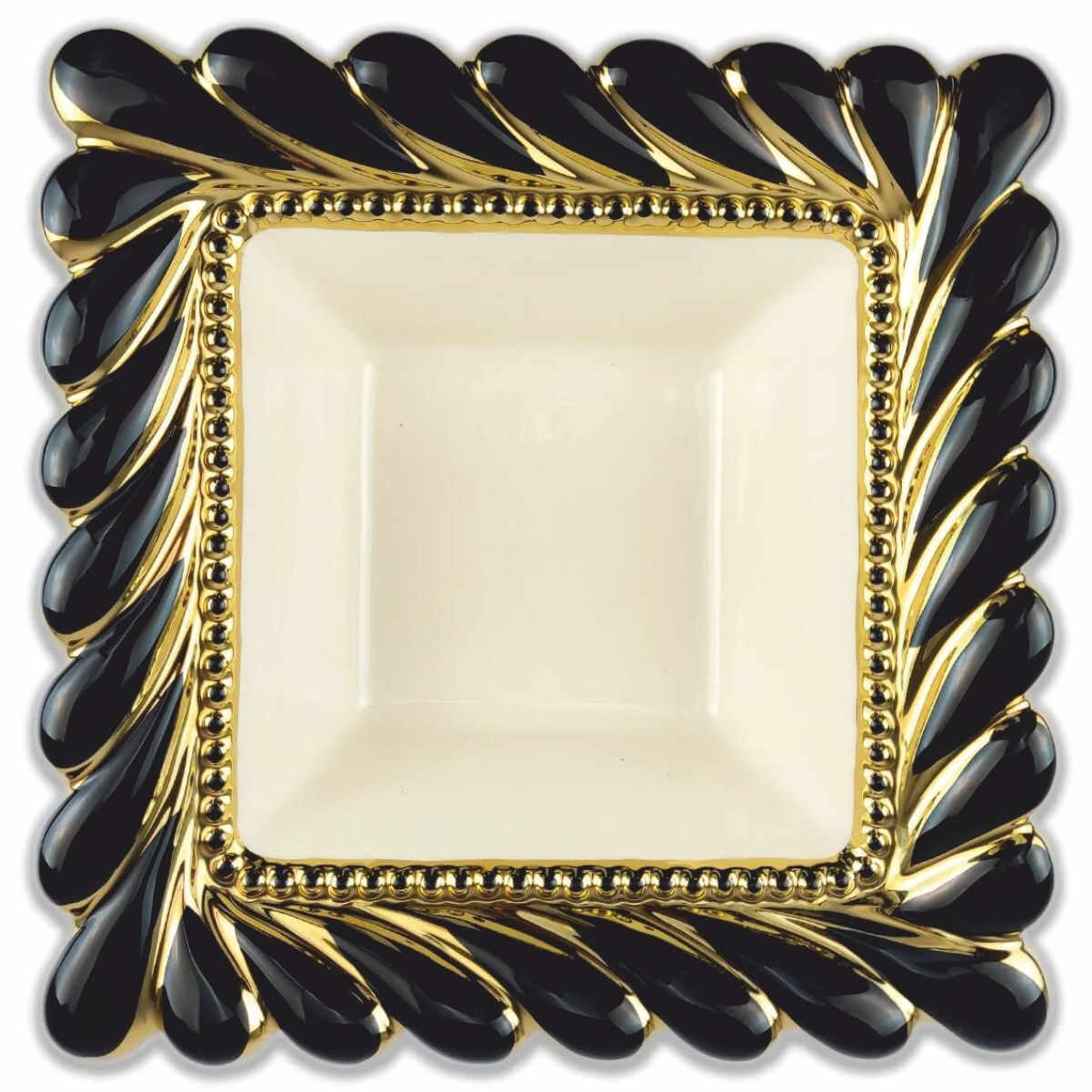 REKABET GBO 189 CALLAVİ KARE SALATA KASE 29 CM SİYAH GOLD