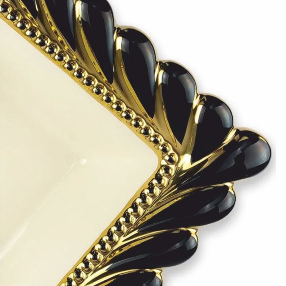 REKABET GBO 189 CALLAVİ KARE SALATA KASE 29 CM SİYAH GOLD