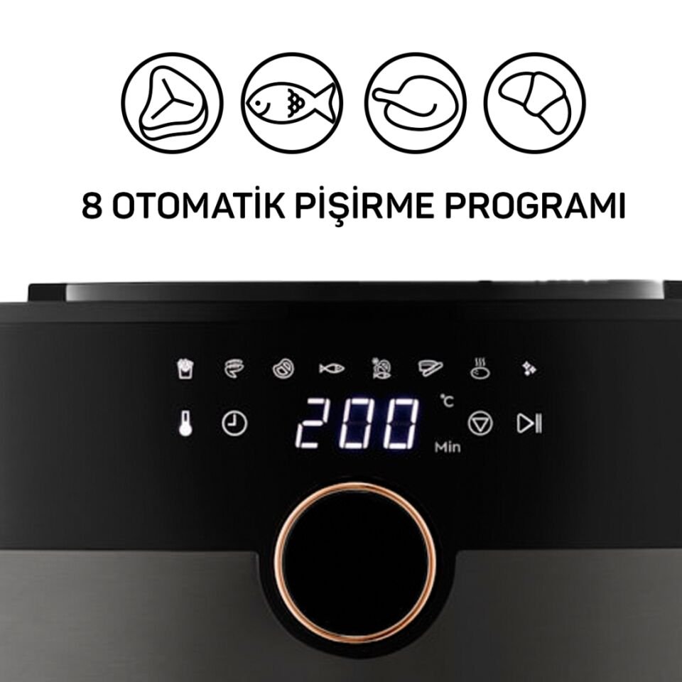 Arzum AR2074-B Airtasty XL Sıcak Hava Fritözü - Bakır