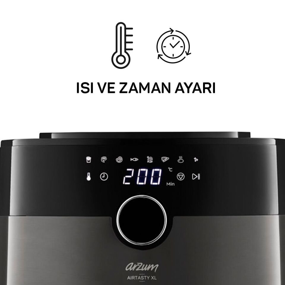 Arzum AR2074-G Airtasty XL Sıcak Hava Fritözü - Gümüş
