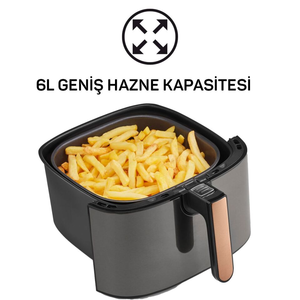 Arzum AR2074-G Airtasty XL Sıcak Hava Fritözü - Gümüş