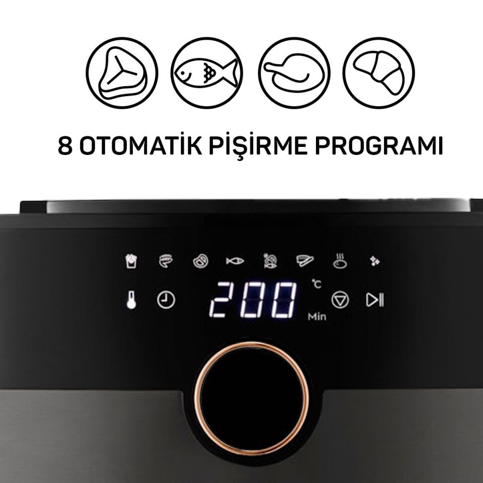 Arzum AR2074-G Airtasty XL Sıcak Hava Fritözü - Gümüş