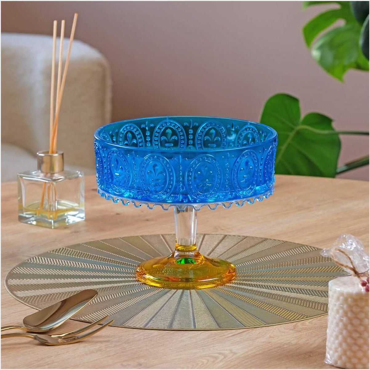 GLORE C03-LOVE TURKUAZ/K.SARI AYAKLI KURABİYELİK 17X37CM