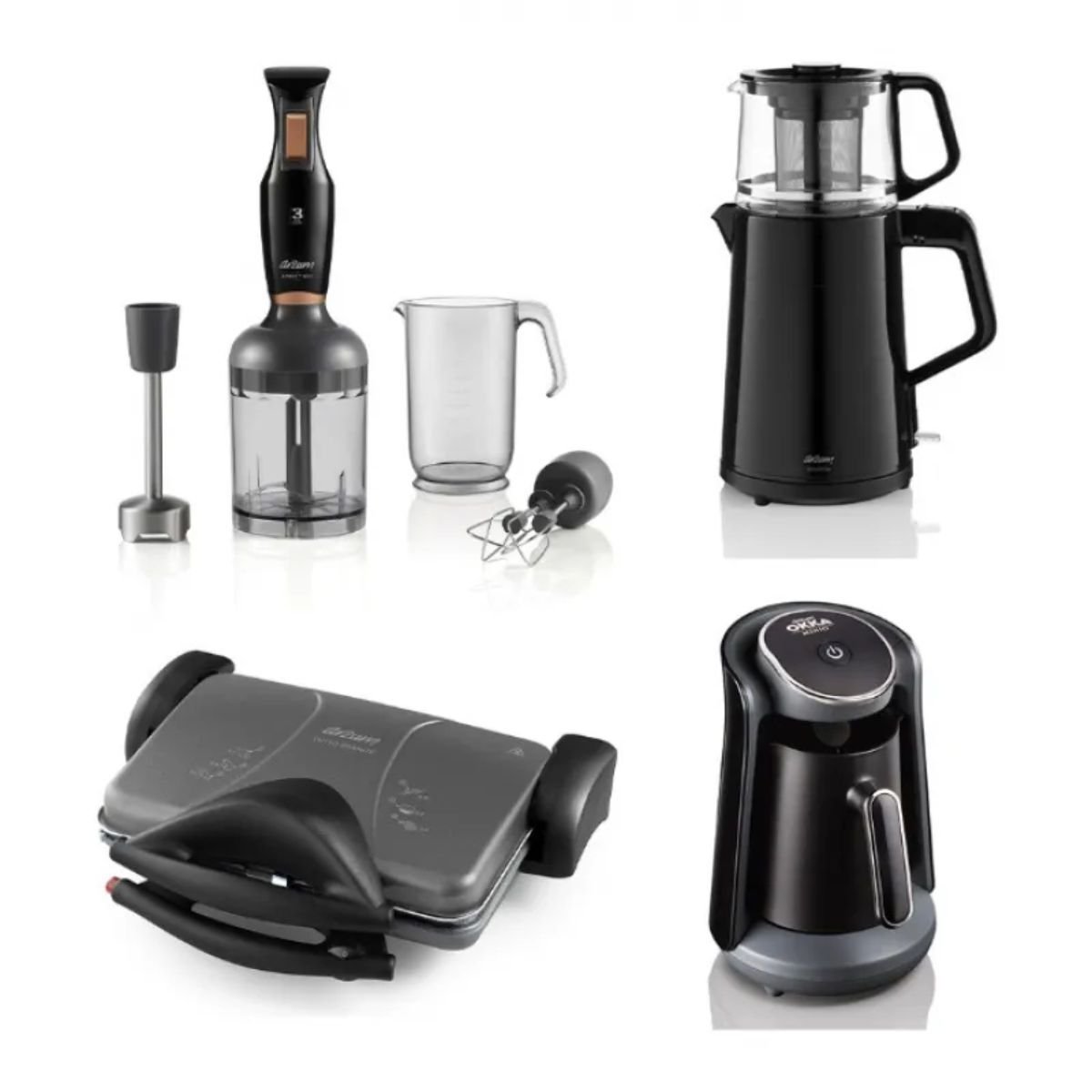 Arzum AR9027 Pro Blackline Eco Siyah Çeyiz Paketi