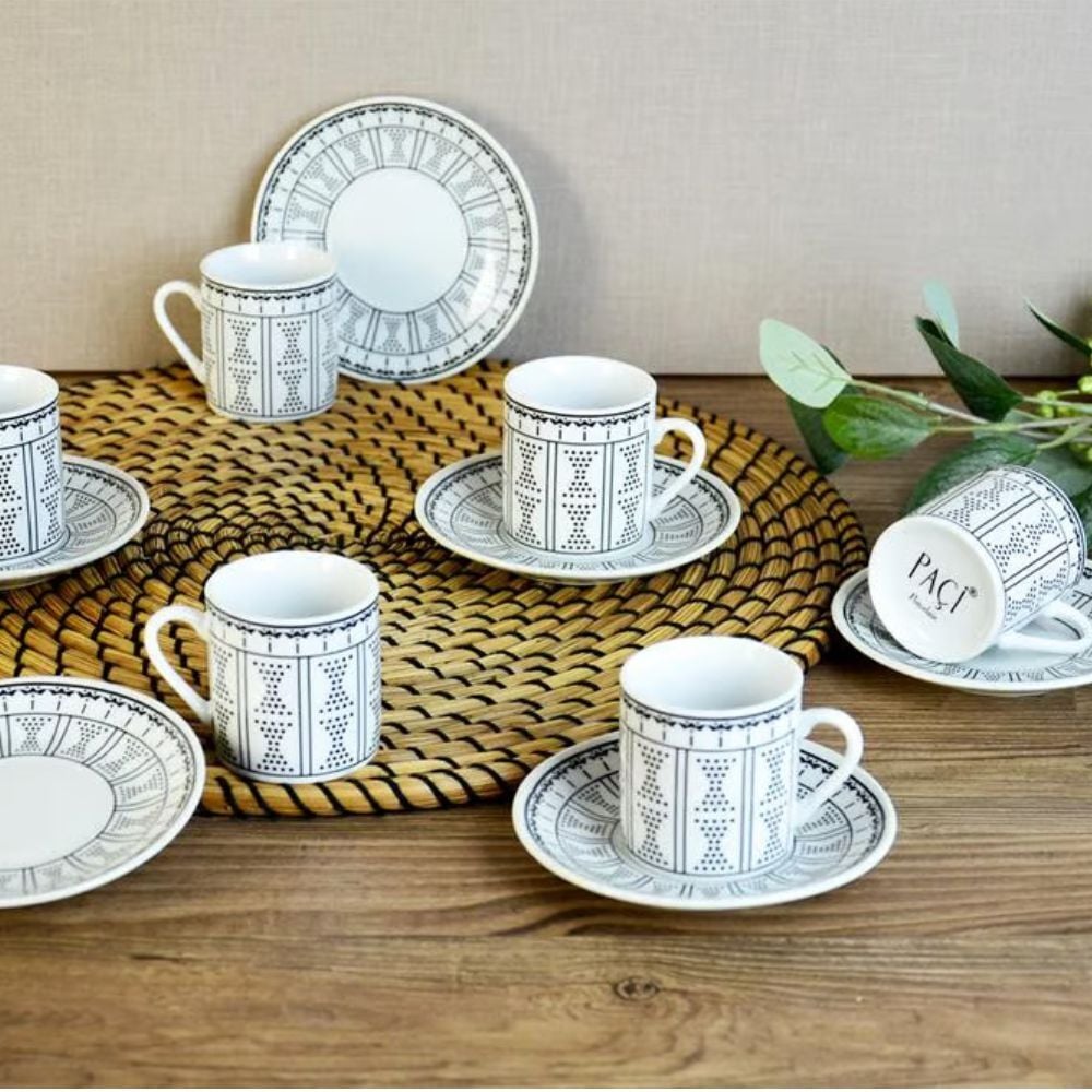 Şener Por-101471Paçi-Anne Motifli 6Lı Kahve Fincanı