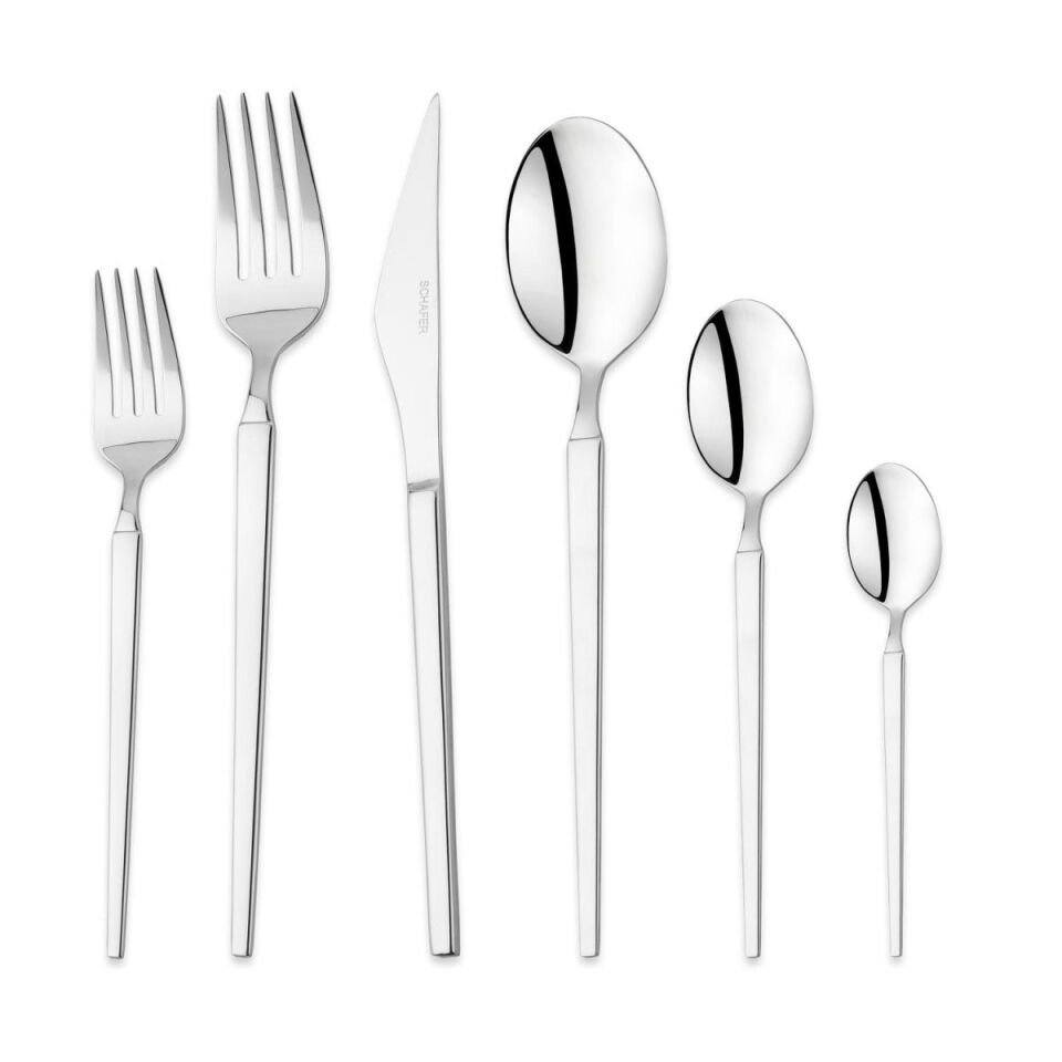 Schafer Hamburg 72 Parça Çatal Kaşık Bıçak Takımı-Gümüş