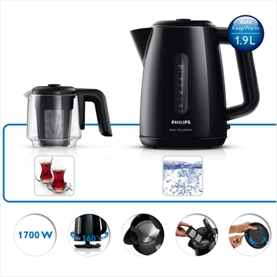 Philips HD7301/00 Daily Collection 1700 W Cam Demlikli Çay Makinesi