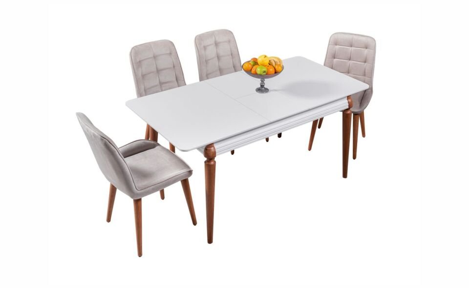 Benin Masa Takımı Ceviz (İstanbul Sandalye)