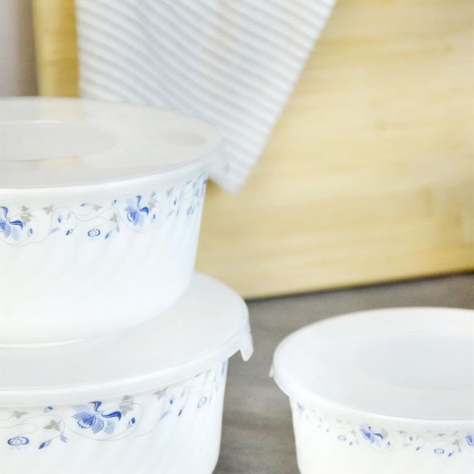 Şener Cam-401145 Paçi-Opal 3Lü Plastik Kapaklı Saklama