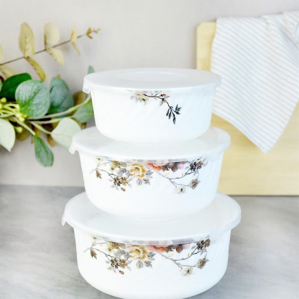 Şener Cam-401146 Paçi-Opal 3Lü Plastik Kapaklı Saklama