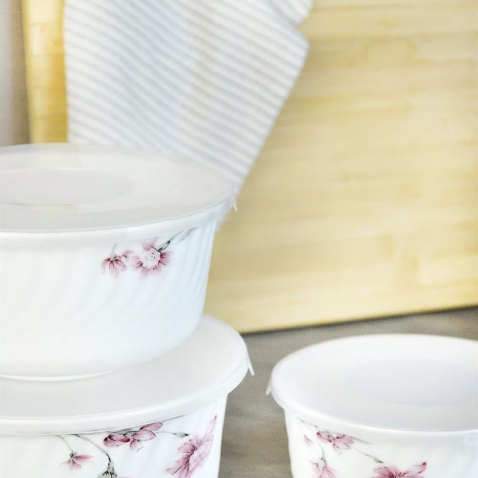 Şener Cam-401147 Paçi-Opal 3Lü Plastik Kapaklı Saklama