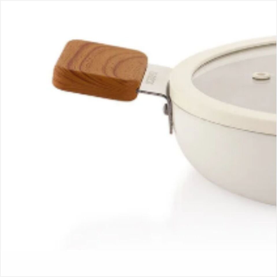 SCHAFER CERAMONİ SERAMİK KAPAKLI SAHAN 22CM -KREM