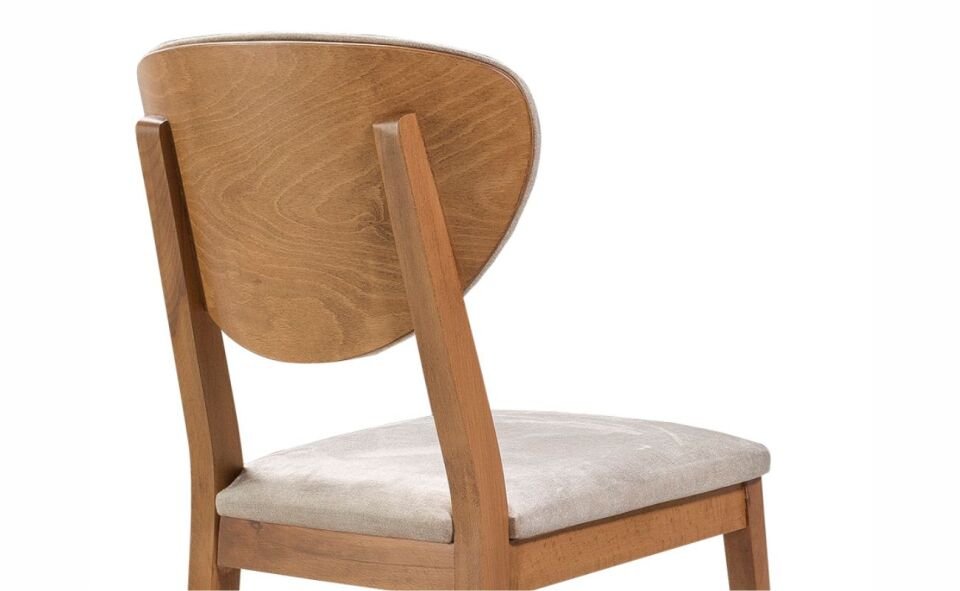 Azemo Defne Sandalye Sırt Capıtone Düz Ayak Denge 020 Krem