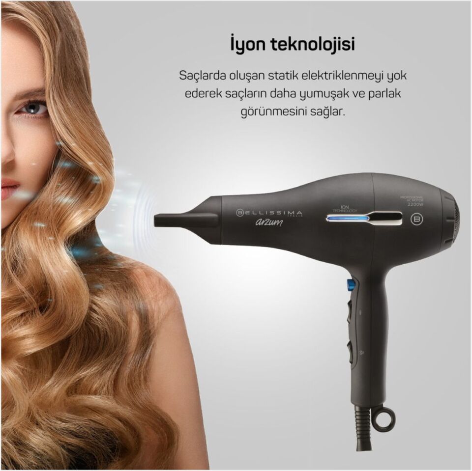 Arzum AR5003 Bellisima Siyah Saç Kurutma