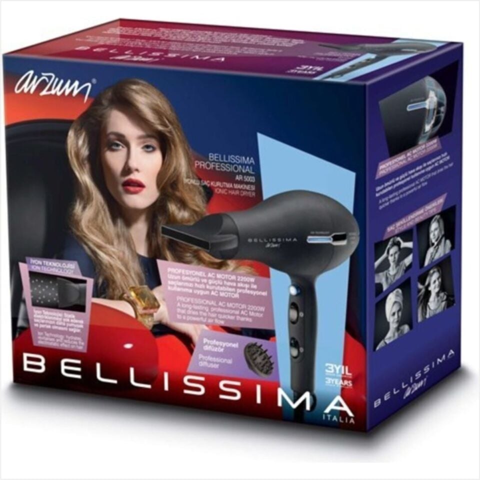 Arzum AR5003 Bellisima Siyah Saç Kurutma