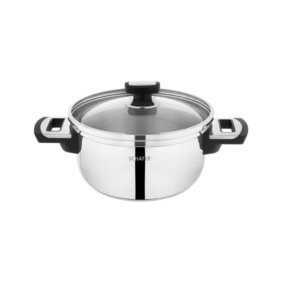 Schafer In-Safe 2 Li Düdüklü Tencere Seti 4 Parça Siyah
