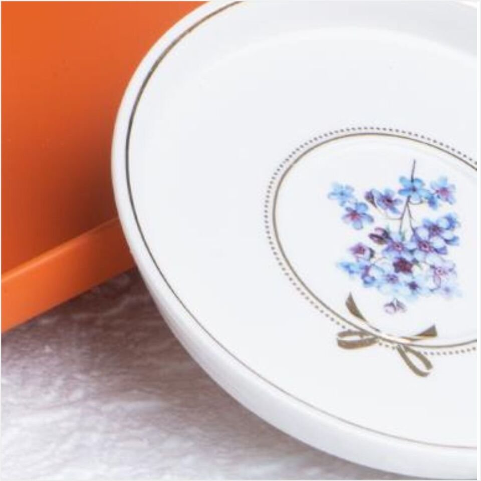 Acar Wild Rose 6 Kişilik Porselen Kahve Fincanı Takımı - 90 ml