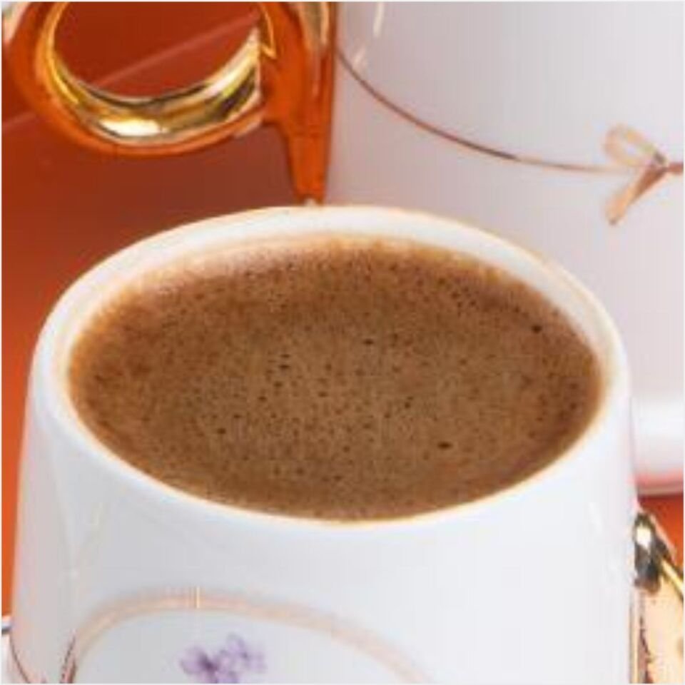 Acar Wild Rose 6 Kişilik Porselen Kahve Fincanı Takımı - 90 ml