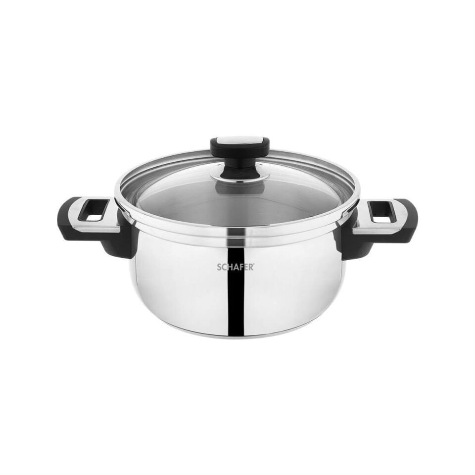 Schafer In-Safe 2 Li Düdüklü Tencere Seti 4 Parça Siyah