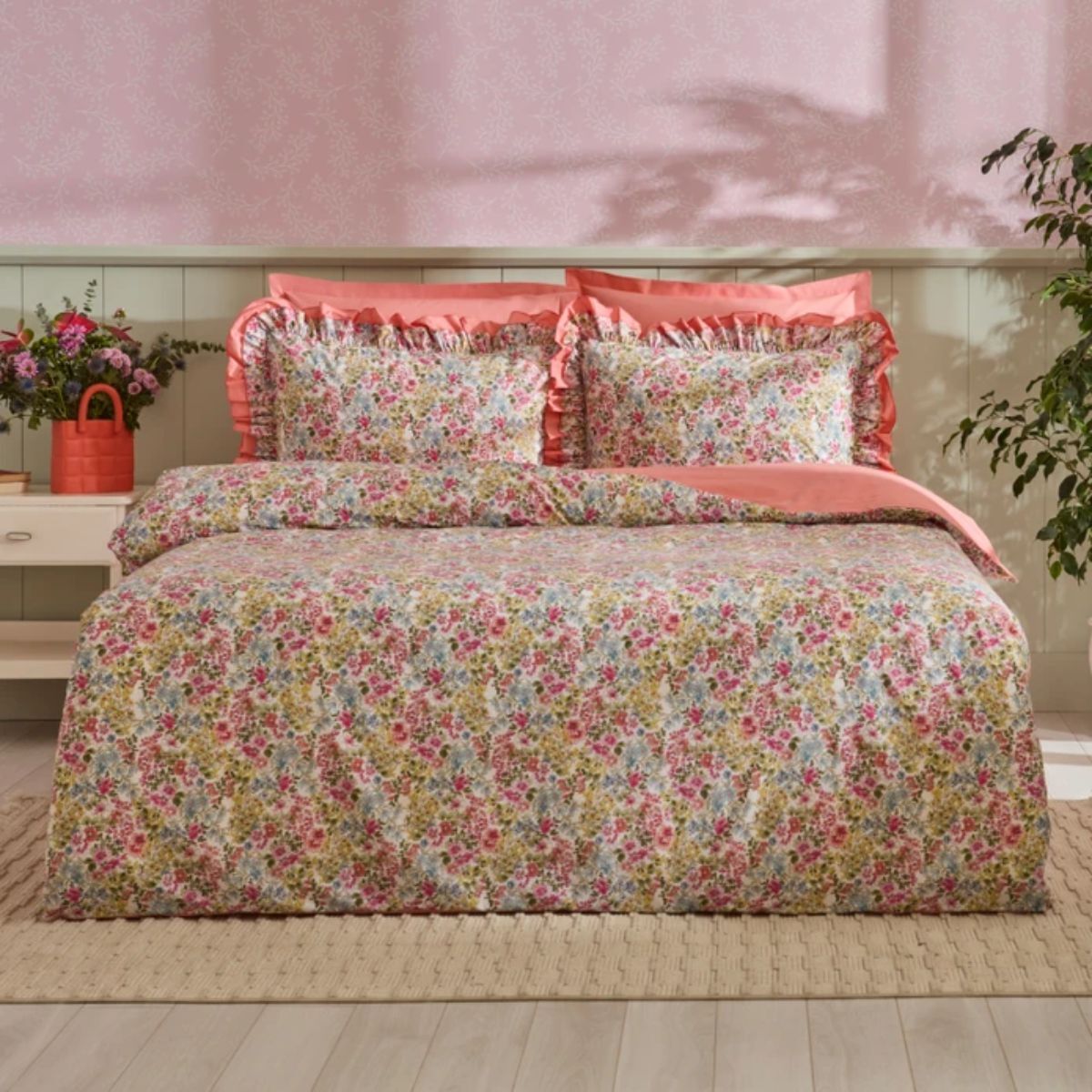Karaca Home Alice %100 Pamuk Çift Kişilik Nevresim Takımı Somon