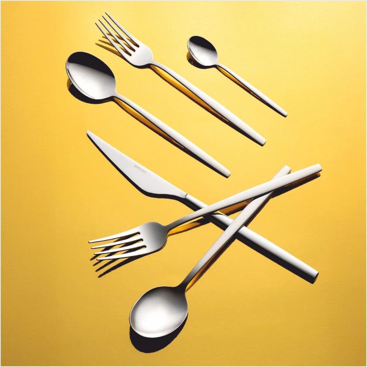 Emsan Evelyn 72 Parça 12 Kişilik Çatal Kaşık Bıçak Takımı Lüks Kutulu