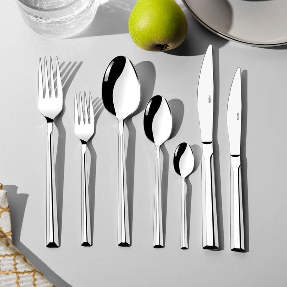 Nehir Milano Sade 89P Kutulu Çatal Kaşık Bıçak Takımı