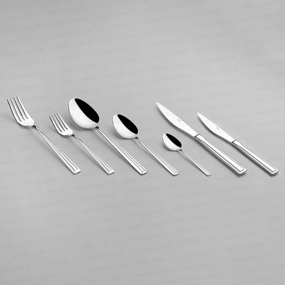 Nehir Milano Sade 89P Kutulu Çatal Kaşık Bıçak Takımı